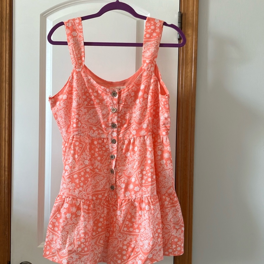 Pink Lily Button Up Romper